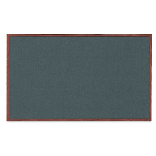 Combo Board, 36"x24", Bronze Frame/Black Porcelain & Forbo